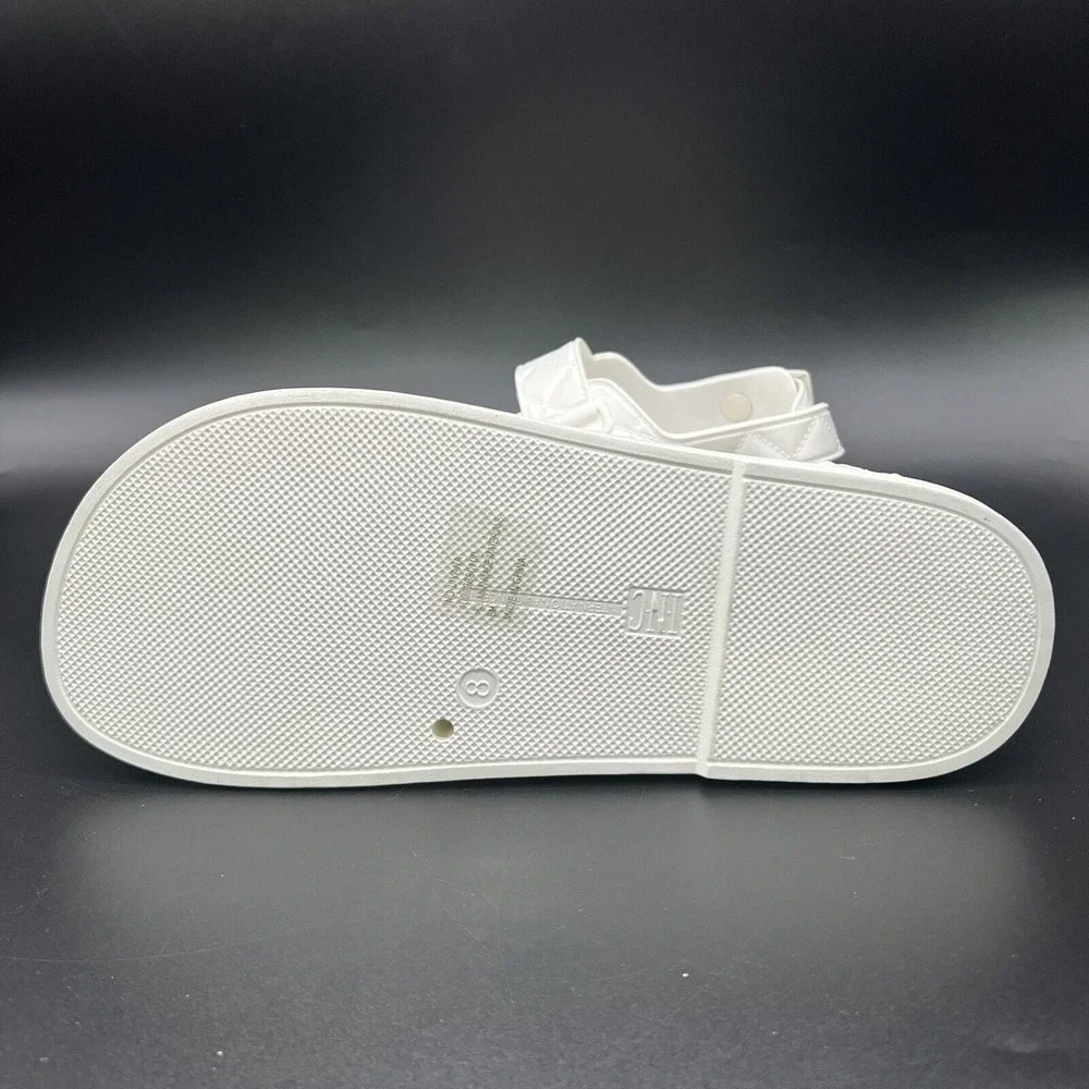 INC‎ International Concepts Liyanap White Quilted Jelly Sandals Womens 8 M